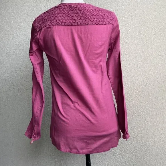 TRUCCO SPAIN CROCHET LONG SLEEVE TOP BLOUSE GARDEN GIRL! - Picture 5 of 8